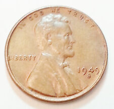 1949 S Lincoln Wheat Cent Penny Au - About Uncirculated Free Shipping