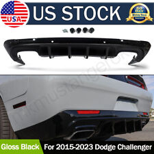 Gloss Black Rear Diffuser For 2015-23 Dodge Challenger Srt Hellcat Rt Scat Pack