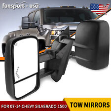 Pair Tow Mirrors For 2007-2013 Chevy Silverado 1500 2500hd 3500hd Power Heated