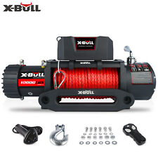 X-bull Electric Winch 12v 10000lbs Synthetic Rope Towing Truck Off Road 4wd