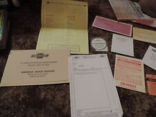 Vintage Chevy Complete Mileage Maitenance Record Folder Wpapers