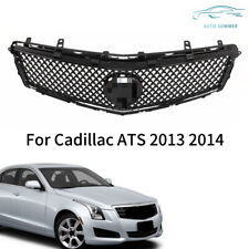 For 2013 2014 Cadillac Ats Front Upper Grill Glossy Black Mesh Style Trim Grille