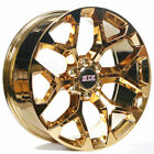 New 4ea 24x10 Str Wheels 701 Candy Gold Snowflake Replica Rims 24 24inch