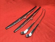 1966-1977 Early Ford Bronco 12 Stainless Windshield Wiper Arm And Blade Set