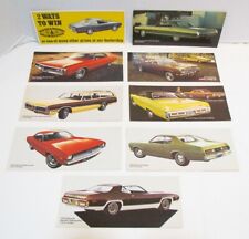 Plymouth Chrysler 1972 Promo Postcard Lot Of 9 Barracuda Duster Fury Satellite 