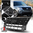 Glossy Black Oe Factory Style Front Bumper Grillegrill For 16-17 Ford Explorer