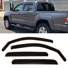 In-channel Window Visors Sun Vent Guard Fit 2005-2015 Toyota Tacoma Double Cab