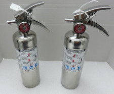 Lot Of 2-2021.....2 Chromestainless Steel Abc Fire Extinguisher New In Box