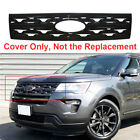 Fits 2018 2019 Ford Explorer Grill Overlay Trim Gloss Black Front Grille Cover