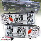 Headlights Fits 1994-2001 Dodge Ram 1500 2500 3500 1pc Style Lamps Leftright