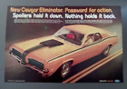 1970 Mercury Cougar Eliminator Original 351 Ci .. 300 Hp 2 Page Auto Ad Print