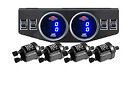 Digital Air Ride Gauge Control Panel 4 Switches Air Suspension System