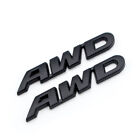 2x Matte Black Metal Awd Side Fender Badge Off-road All Wheel Drive Rear Emblem