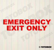 Emergency Exit Only Decal Vinyl Sticker Door Window Wall Sign Decals