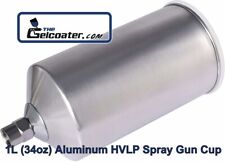 New 1l 34oz Aluminum Cup For Hvlp Spray Gun With M16 1.5mm Female Thread