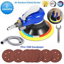Air Random Orbital Sander 6 Disc Dual Action Pneumatic Sander With Sandpapers