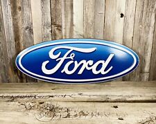 Ford Blue 20 Oval Logo Metal Tin Sign Car Vintage Auto Emblem Garage Man Cave