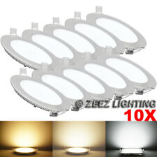 10x Cool White 9w 5 Round Led Recessed Ceiling Panel Down Lights Bulb Slim Lamp