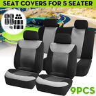 Universal Car Seat Cover 5 Seater Full Set Front Rear Bench For Auto Truck Suv