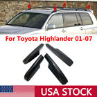For Toyota Highlander Xu20 01-07 Roof Rack Cover Rail End Shell Replacement 4pcs
