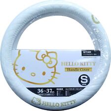 Hello Kitty Steering Wheel Cover White Gold Sanrio Jdm Japan