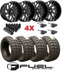 20 Fuel Runner Gloss Black Wheels Rims 33 12.50 20 Mt Mud Tires Gmc Sierra 1500
