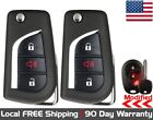 2x New Replacement Transponder Key Remote For Toyota Dot Chip - Read Description