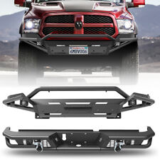 3 In 1 Front Bumper Assembly Rear Bumper Wd Rings For 2013-2018 Dodge Ram 1500