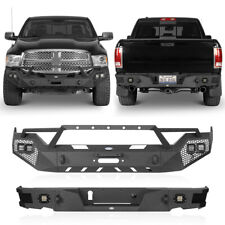 Powder-coated Front Rear Bumper Guard Wwinch Plate For 2013-2018 Dodge Ram 1500