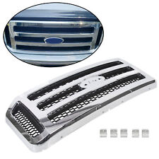 Chrome Front Grille Assembly For 2005 2006 2007 Ford F250 F350 Super Duty