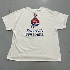 Vintage Sherwin Williams Cover The World Logo White Tee T Shirt Mens Size 2xl