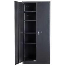 72 Tall Metal Garage Cabinet Storage Cabinet With 2 Doors 4 Adjustable Shelves