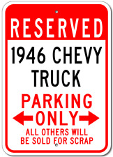 Custom 1946 46 Chevy Truck Parking Sign Chevrolet Personalized Garage Plaque
