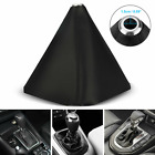 Universal Car Shift Knob Shifter Boot Cover Diy Black Pvc Leather Mt At Sport