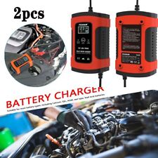 2x Automatic Car Battery Charger For Trickle Float Maintainer Desulfator 6v 12v