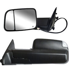 Pair Towing Mirrors For 2009-18 Ram 1500 Power Heated Turn Signal Lh Rh Outside