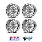 4 20x9 American Force Polished Ss8 Octane Wheels For Chevy Gmc Ford Dodge