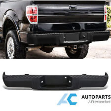 For 2009-2014 Ford F150 Rear Bumper Steel Bumper Assembly Wo Park Black