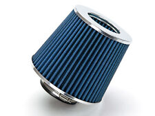 Blue 3.5 89mm Inlet Cold Air Intake Cone Replacement Quality Dry Air Filter