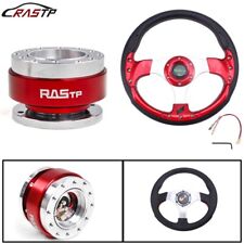 13 Red Racing Steering Wheel With Ball Quick Release Adapter Kithorn Button
