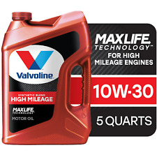 Valvoline High Mileage Maxlife 10w-30 Synthetic Blend Motor Oil 5 Qt