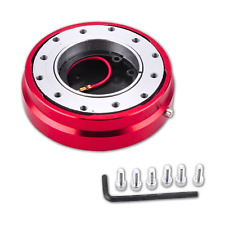 Racing Thin Short Slim Quick Release Red For Nrgmomosparco Steering Wheel Hub