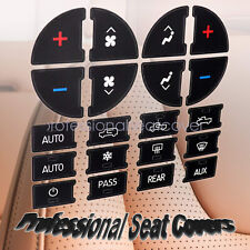 For 2007-2014 Chevy Silverado Ac Button Repair Decal Dash Switch Stickers Black