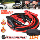 600amp 2 Gauge Booster Cables 10 Ft Power Start Jumper Heavy Duty Car Emergency