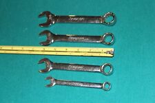 Snap-on Short Stubby Sae Combination Wrenches 4 Total 71658111634