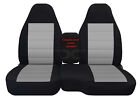 Designcovers Fits 98-03 Ford Ranger 6040 Highback Car Seat Covers Blk-silveri