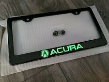 Glowing Acura 100 Black Carbon Fiber License Plate Frame Premium