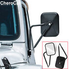 A Pair Square Side Door View Mirrors For Jeep Wrangler Yj Tj Jk Jl Jt 1987-2021