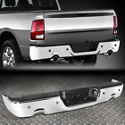 For 09-19 Dodge Ram 1500 Chrome Steel Rear Bumper W Dual Exhaust Sensor Holes