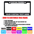 Custom Personalized Black Metal License Plate Frame Tag Cover Car Auto Shields
